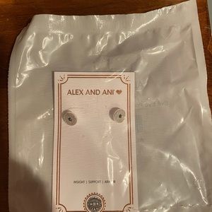 Brand new evil eye Alex & Ani earrings